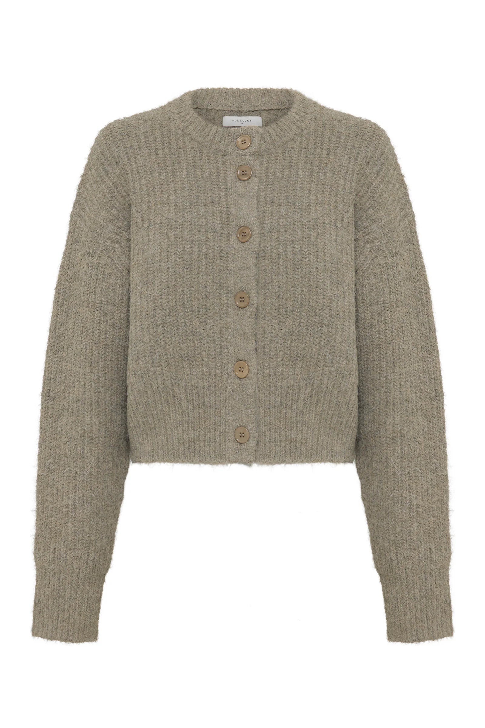 Nude Lucy Nixon Cropped Cardigan