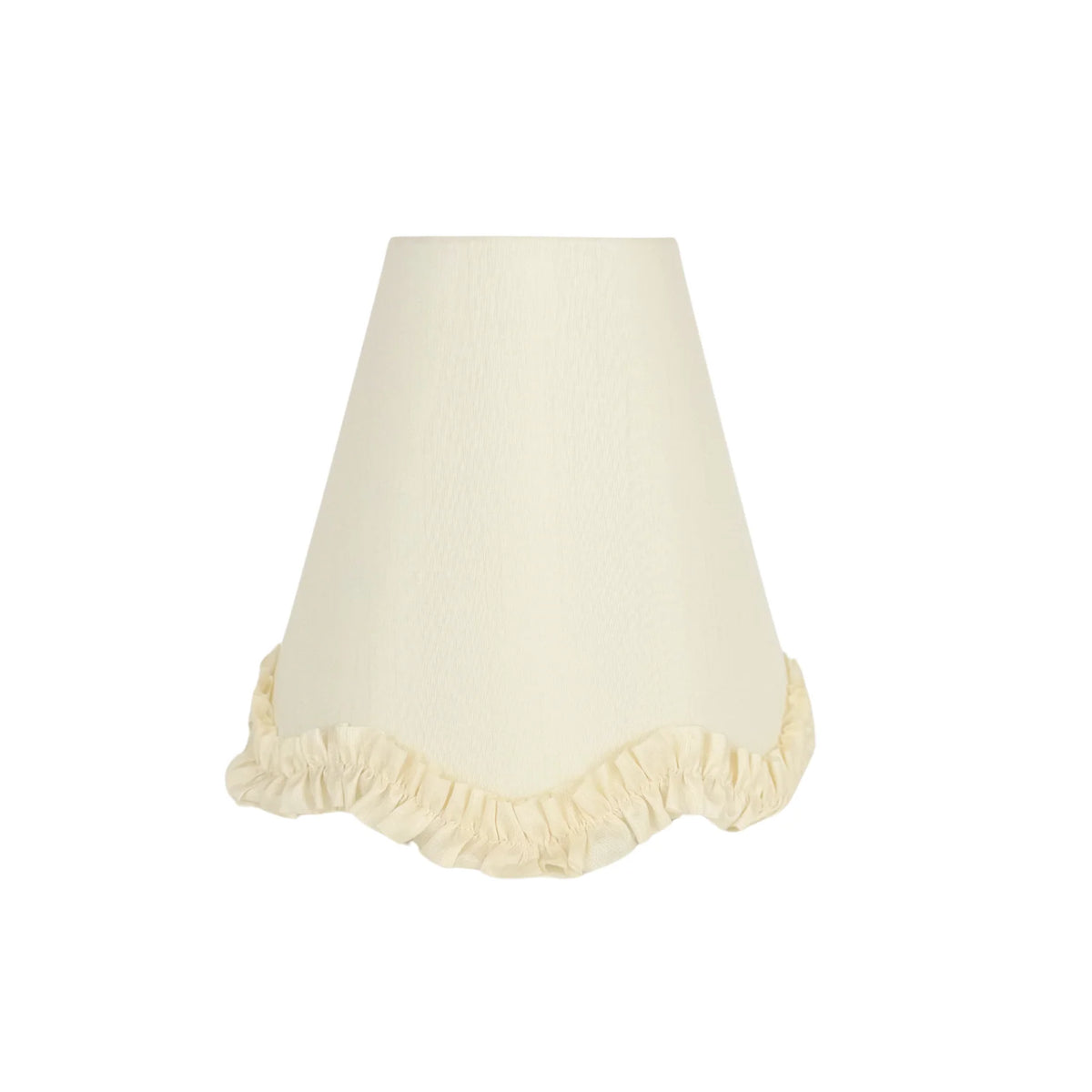 Ivory Scallop Ruffle Lamp Shade