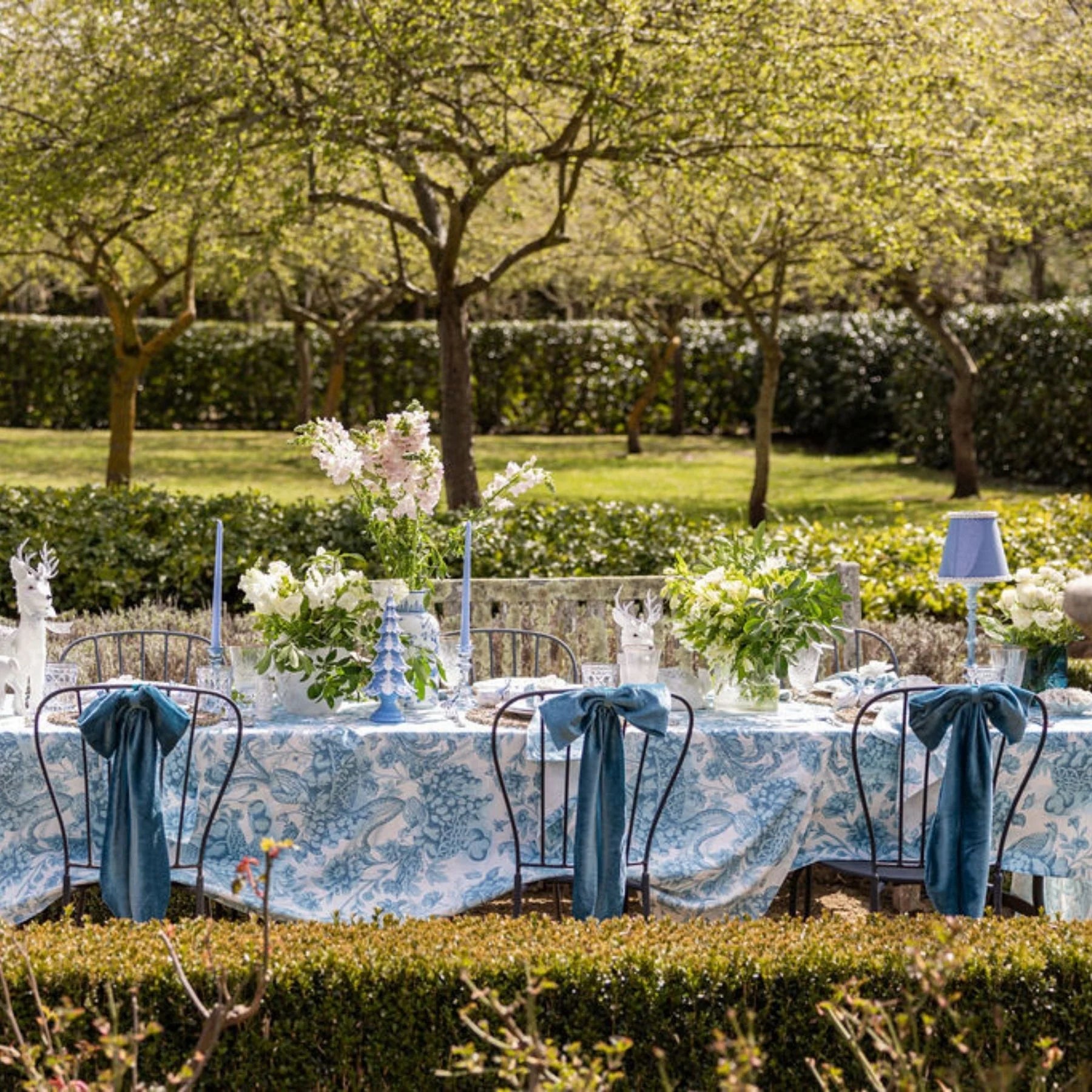 Large Ocean Blue Velvet Bow