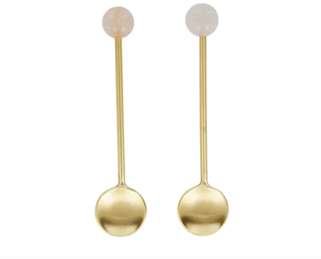 Moi S/2 Rose Quartz Spoons