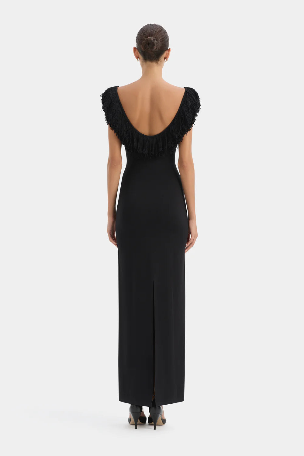SIR. Marcelline Fringe Scoop Back Gown