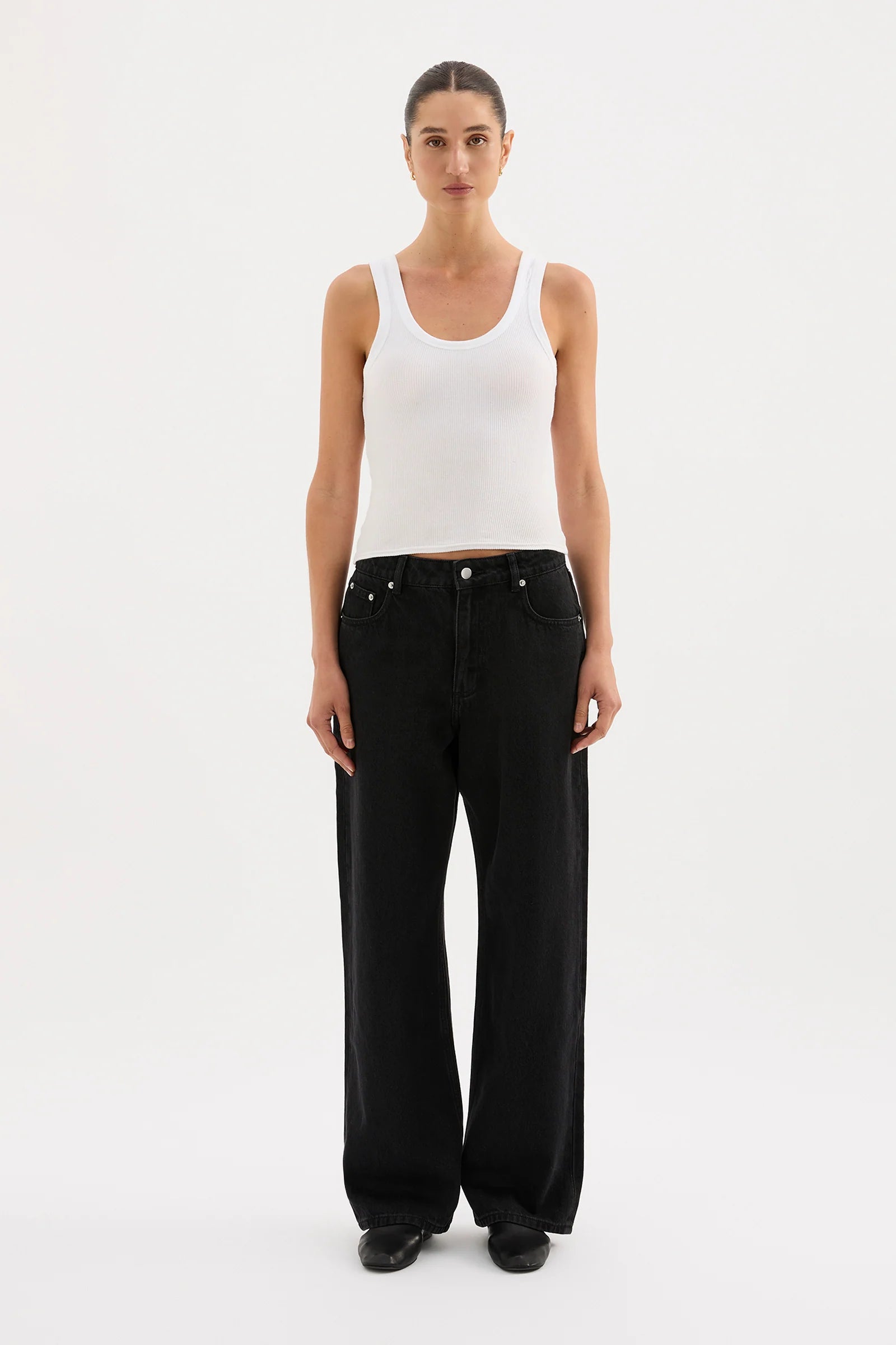 Nude Lucy Organic Rib Singlet