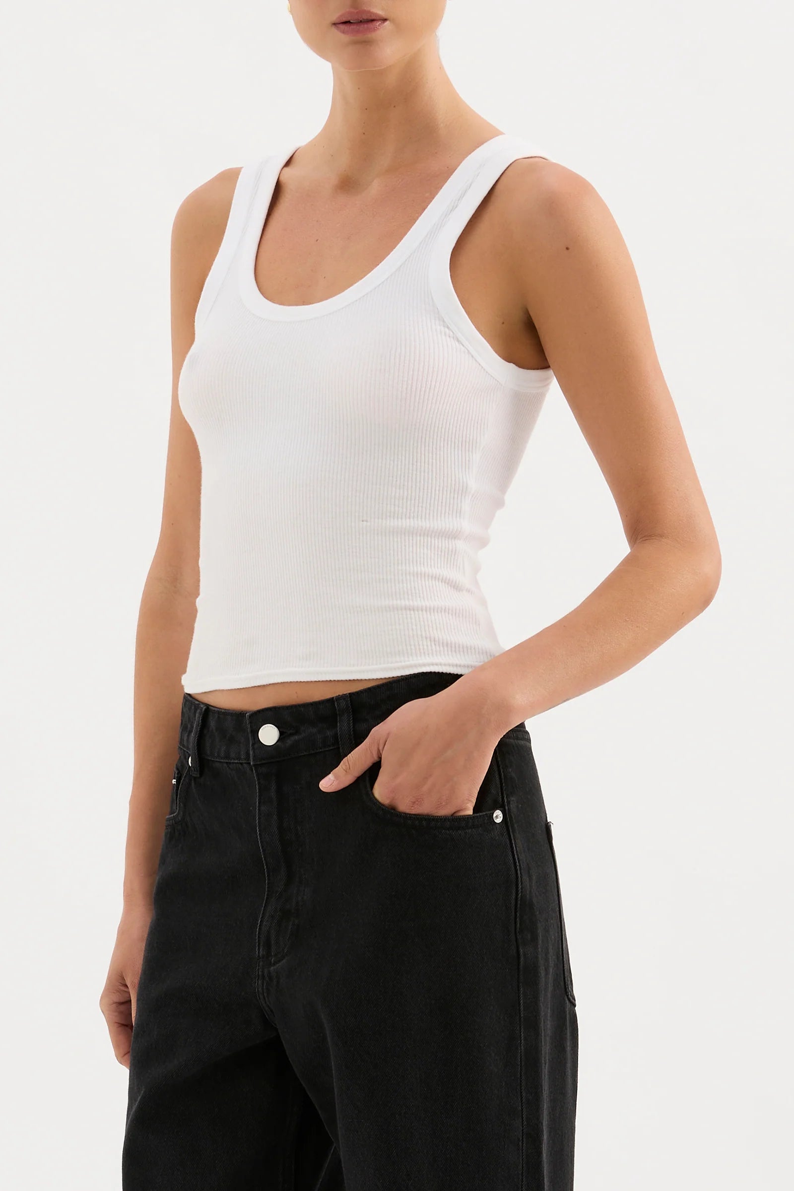 Nude Lucy Organic Rib Singlet