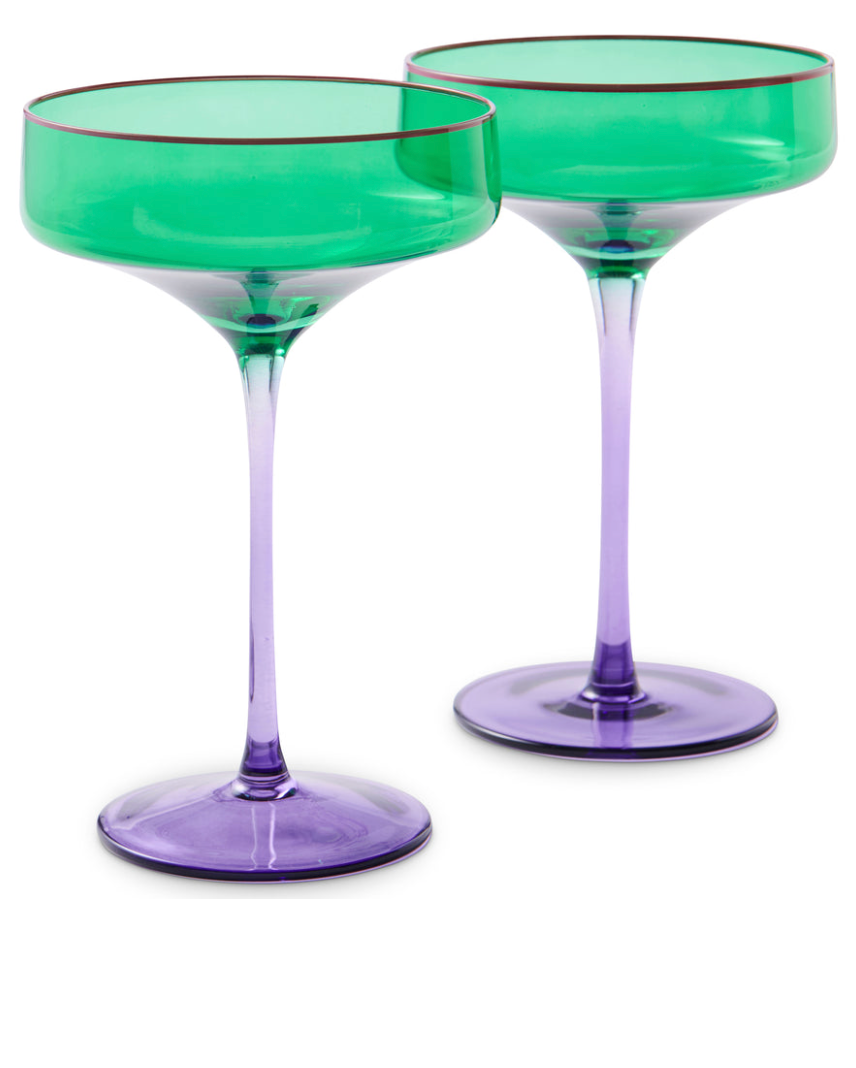 Kip & Co Jaded Margarite Glass 2pk