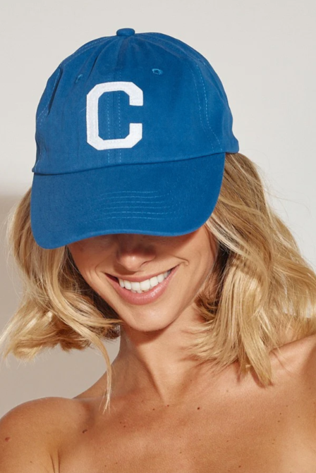 Shore Club College Letter Cap Blue