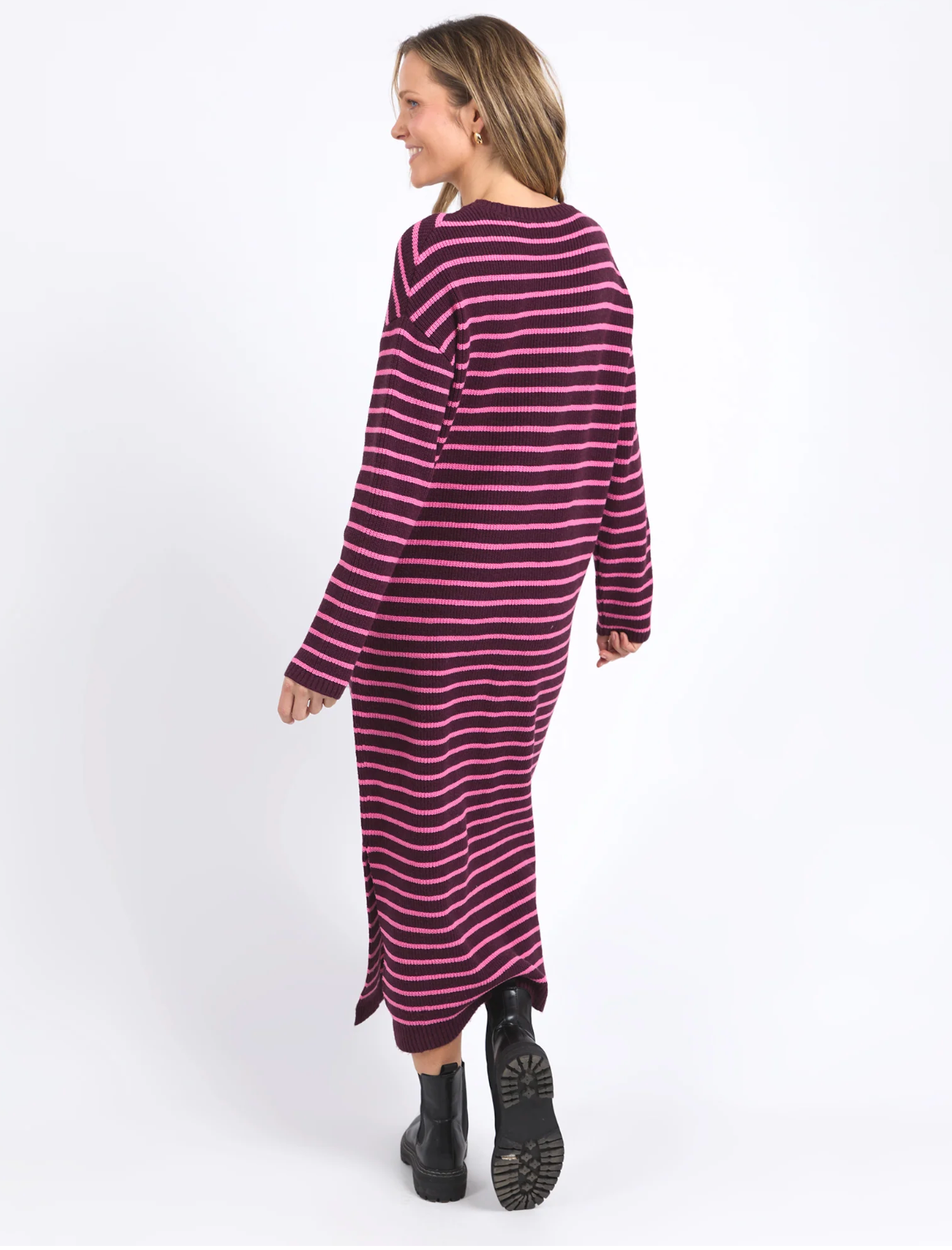 Elm Tess Stripe Knit Dress