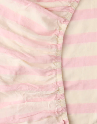 Kip & Co Candy Stripe Linen Fitted Sheet
