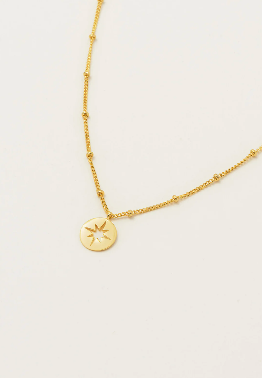 Estella Starburst Disc Necklace