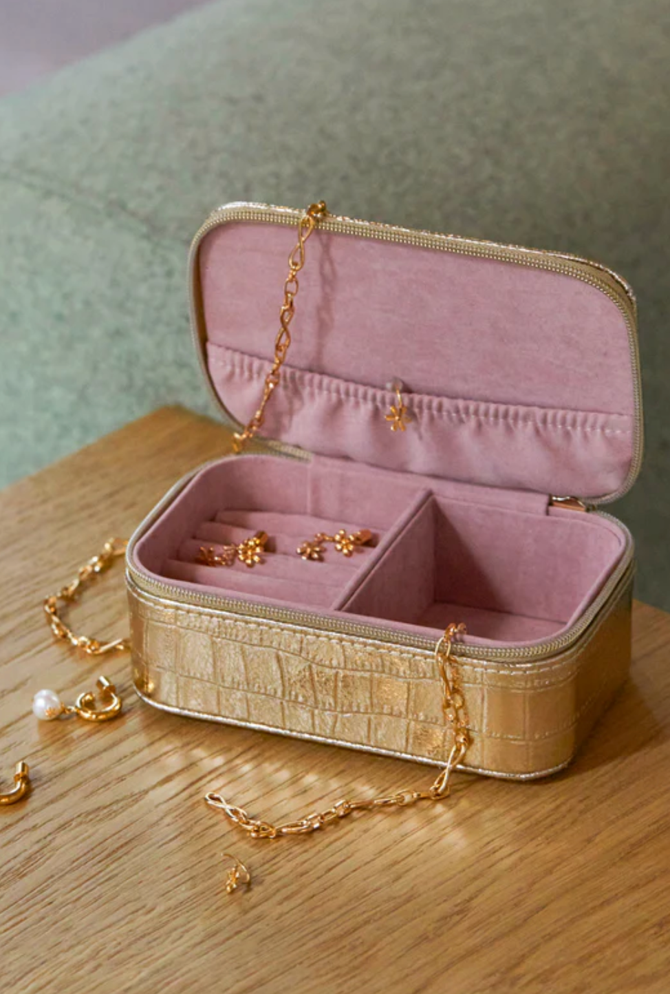 Estella Mini Jewellery Box Gold