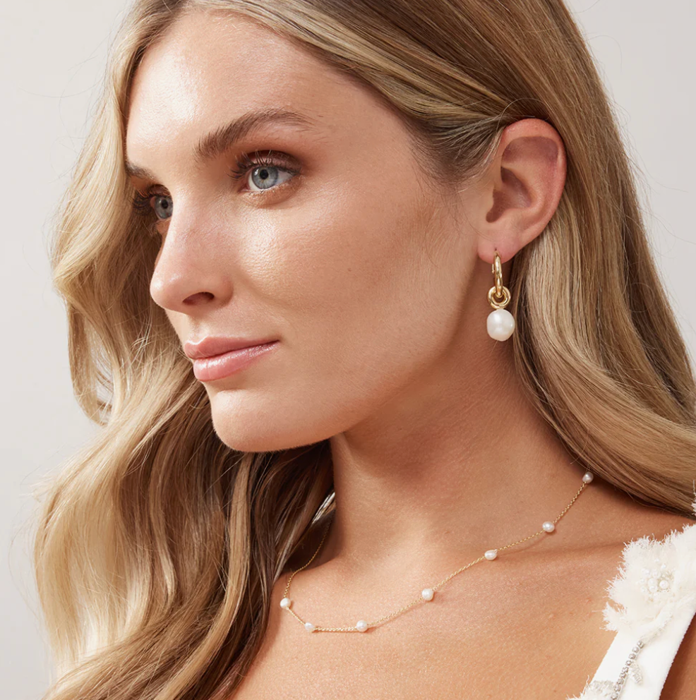 Jolie & Deen Freshwater pearl Necklace Gold