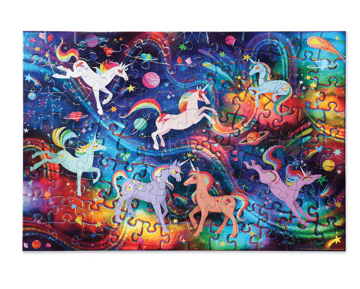 Holographic Puzzle Unicorn Galaxy