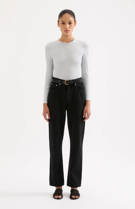 Nude Lucy Organic Straight Leg Jean Vintage Black