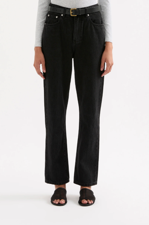 Nude Lucy Organic Straight Leg Jean Vintage Black