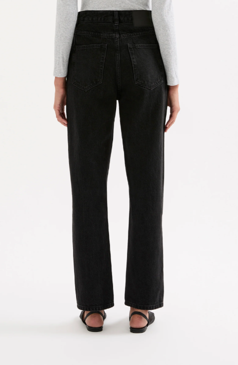 Nude Lucy Organic Straight Leg Jean Vintage Black
