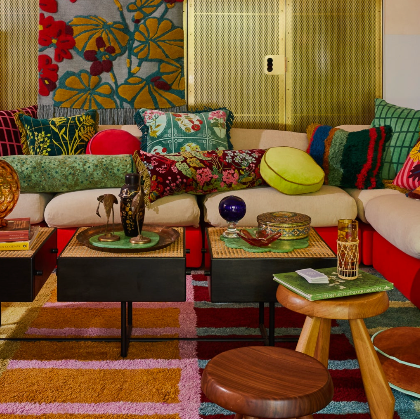 Sage x Clare Castilo Round Velvet Cushion