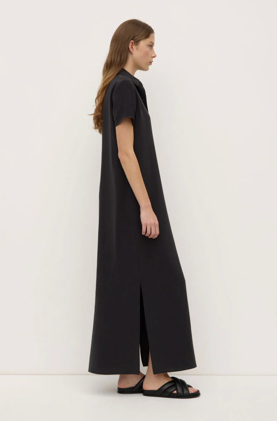 Assembly Label Heather Silk Blend Shirt Dress