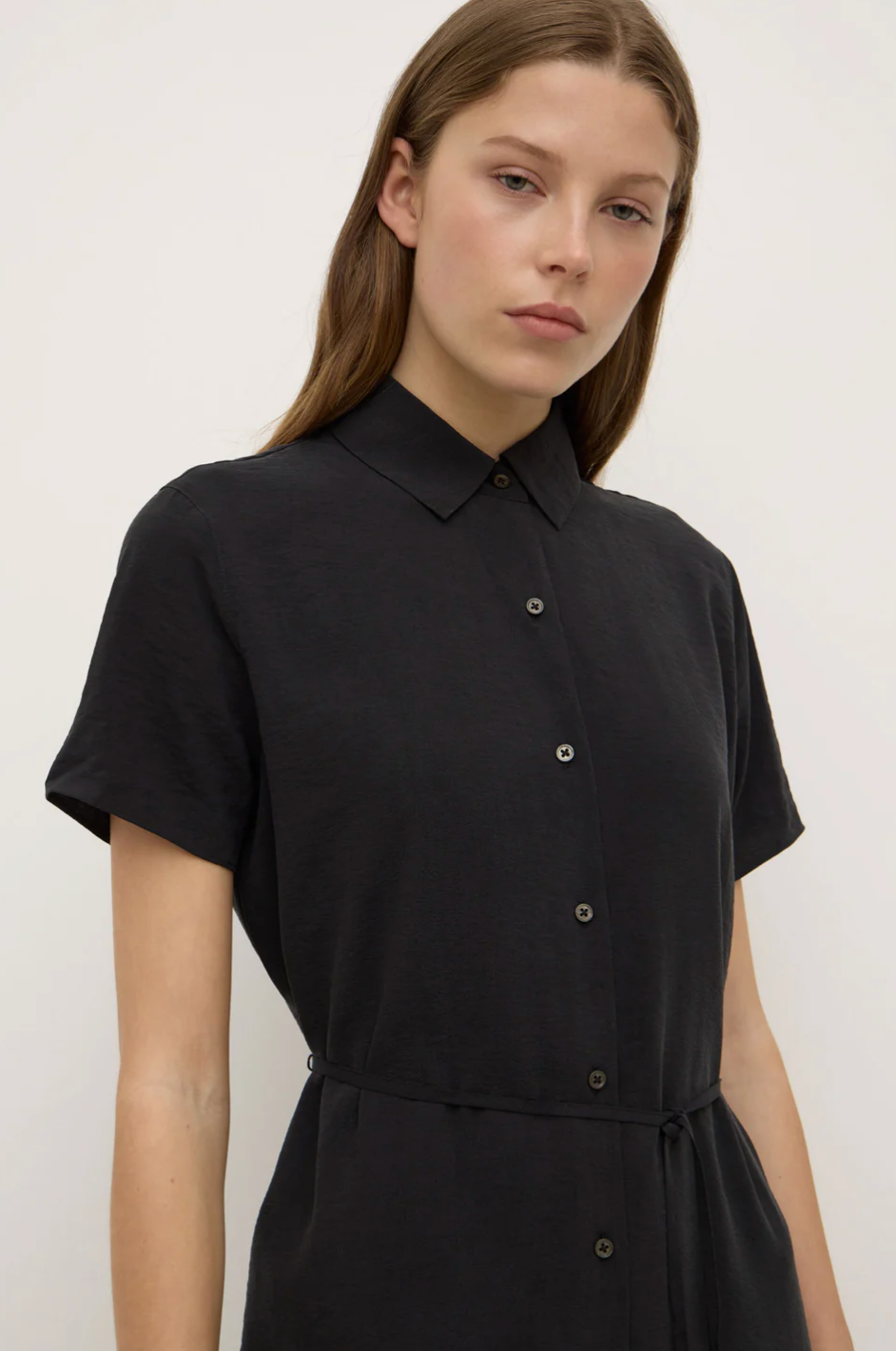 Assembly Label Heather Silk Blend Shirt Dress