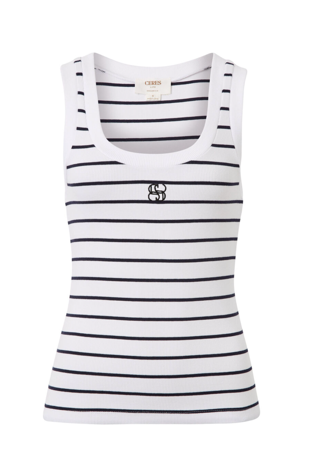 Ceres Life Zoe Contour Rib Scoop Tank