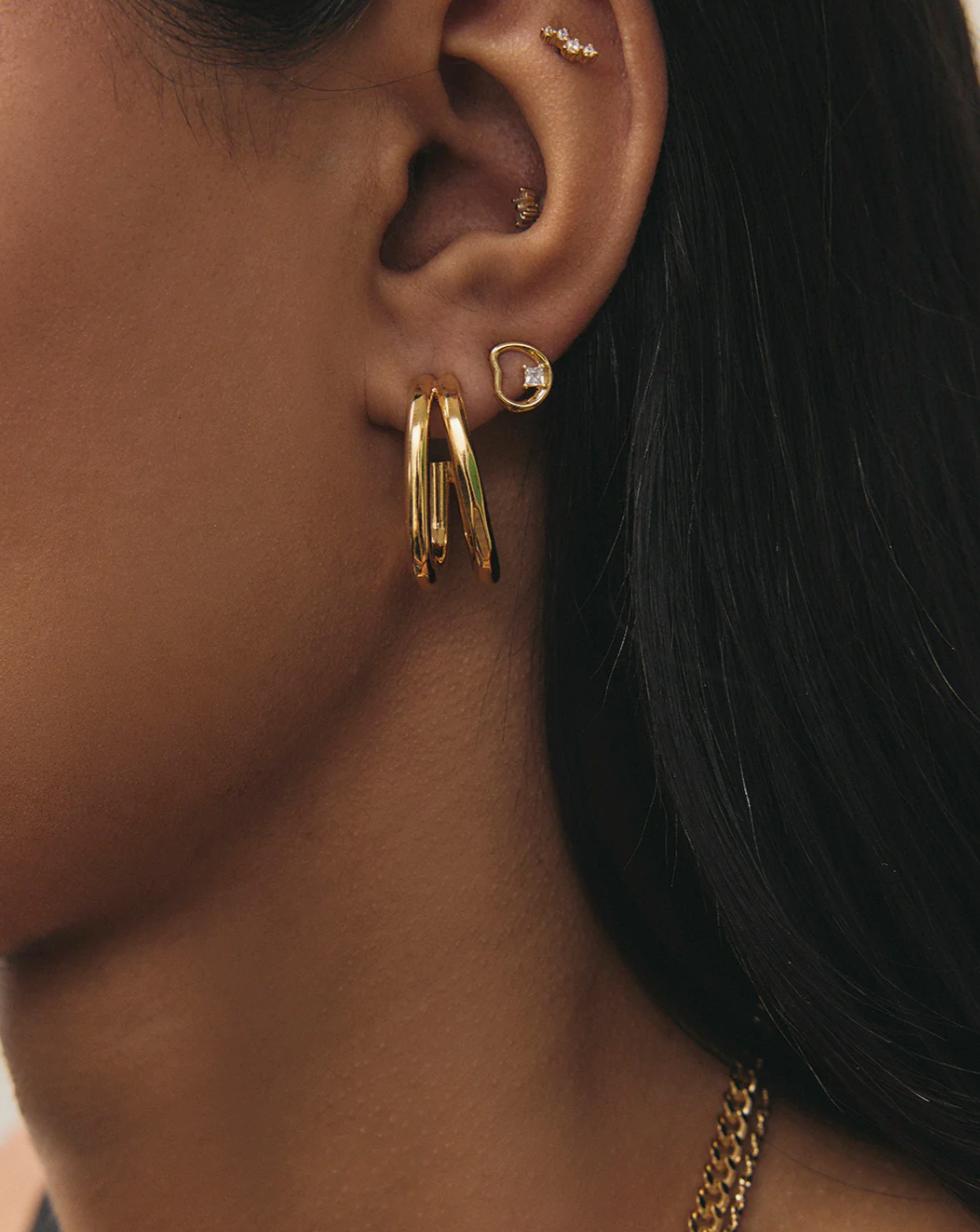 Jolie & Deen Fiora Studs Gold
