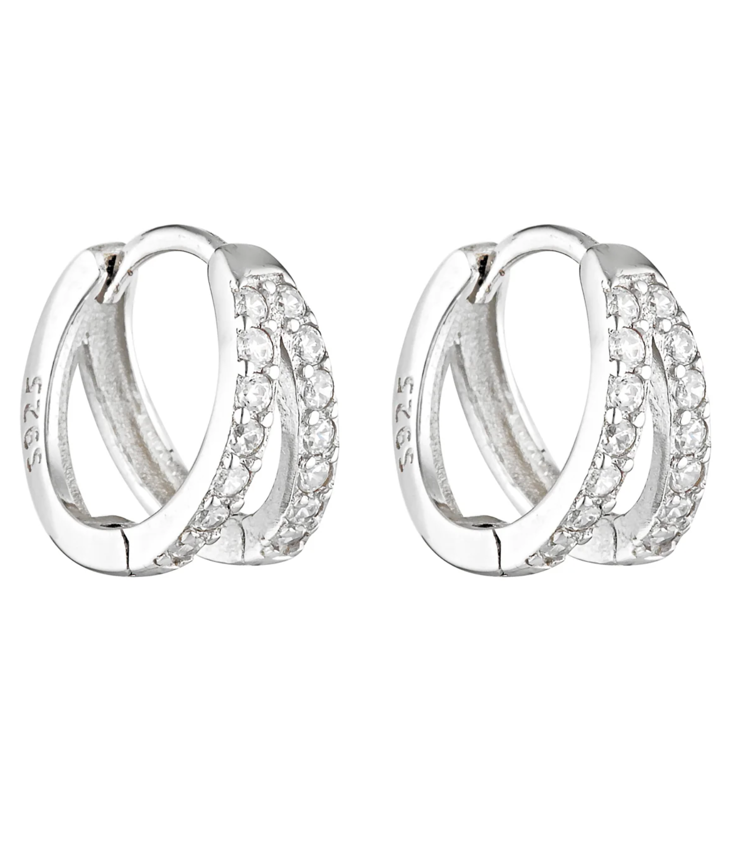 Porter Double Angel Huggies Silver