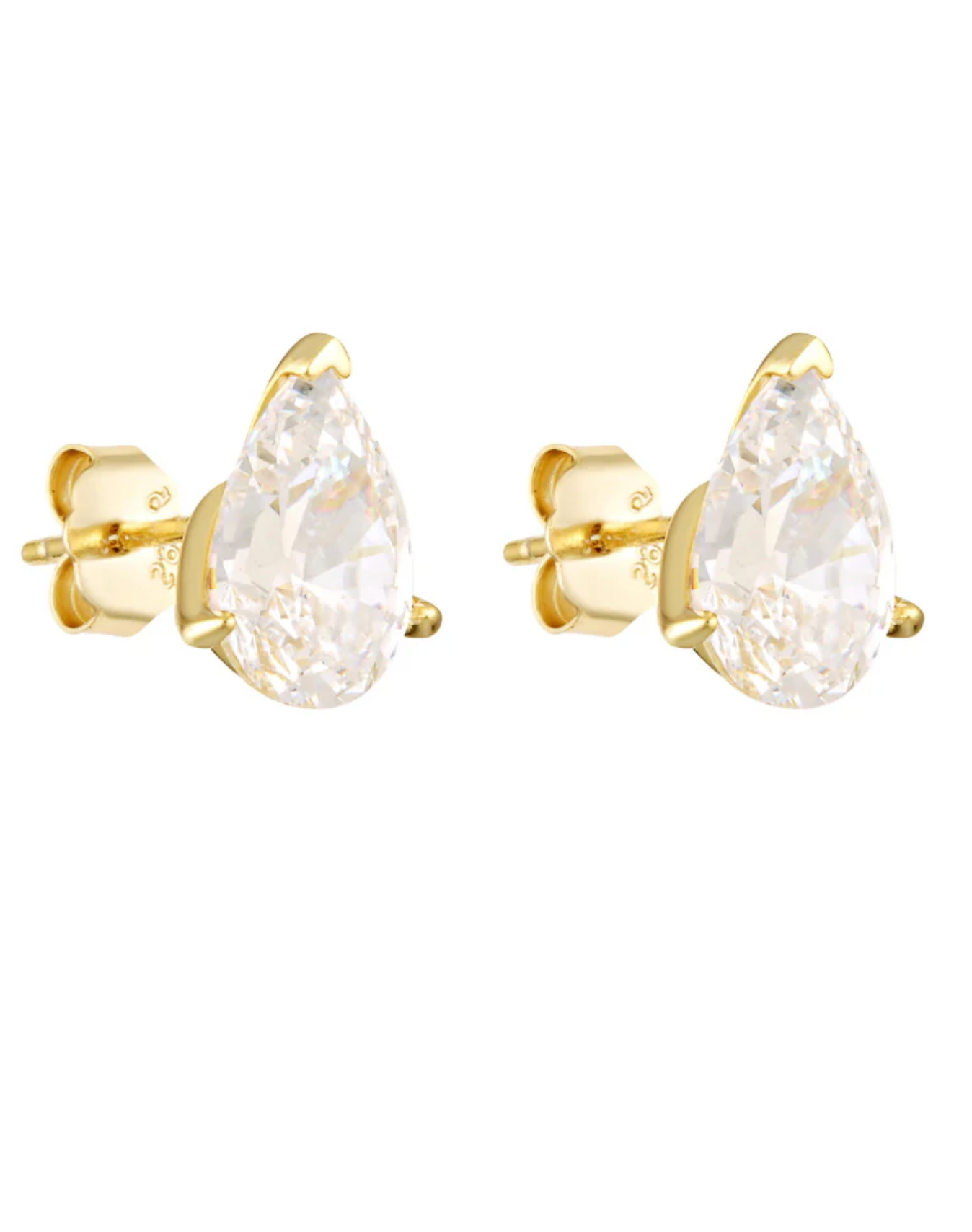 Porter Pear Studs 2CT Gold
