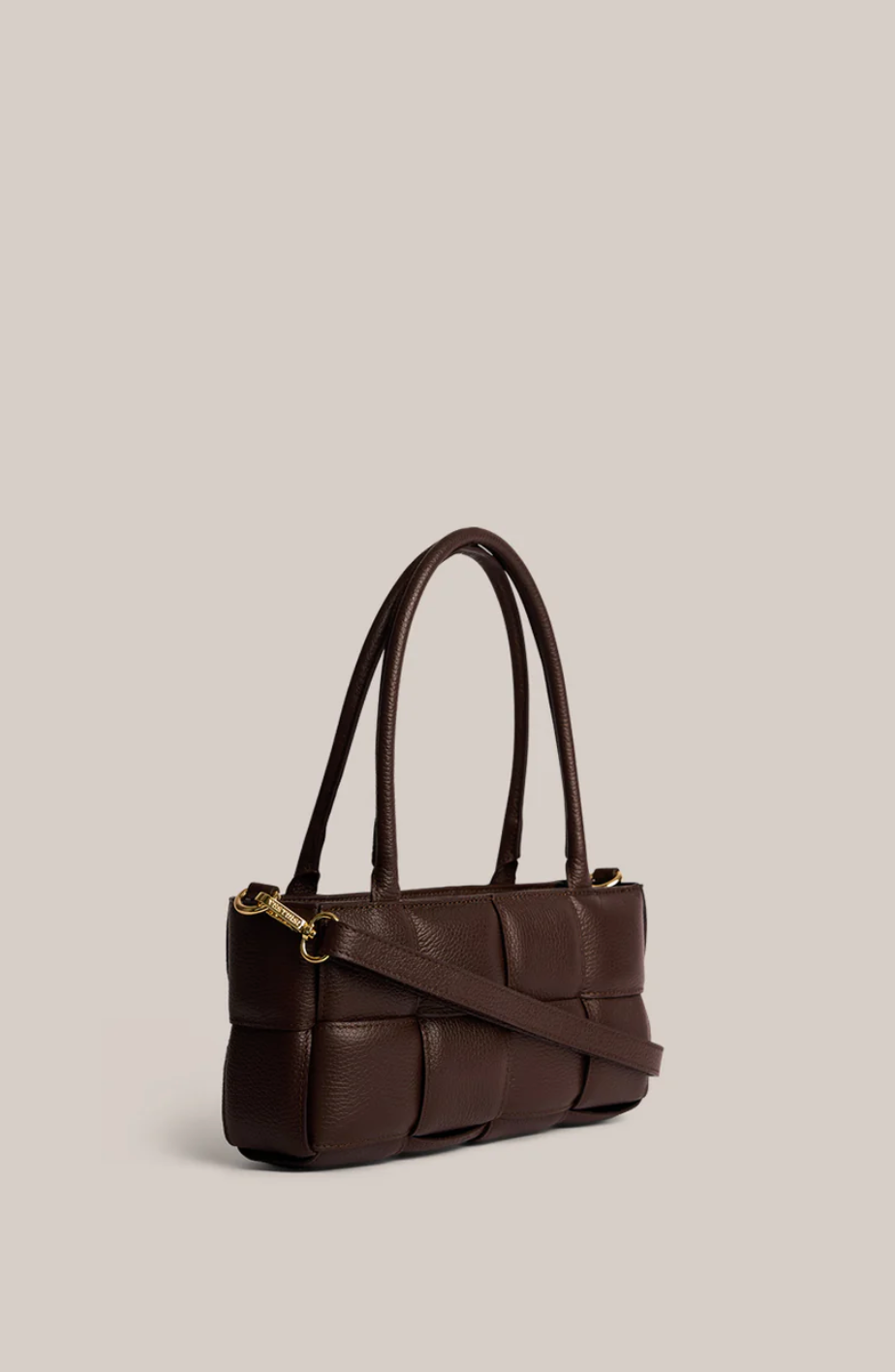 Vestirsi Margot Dark Chocolate Woven Baguette