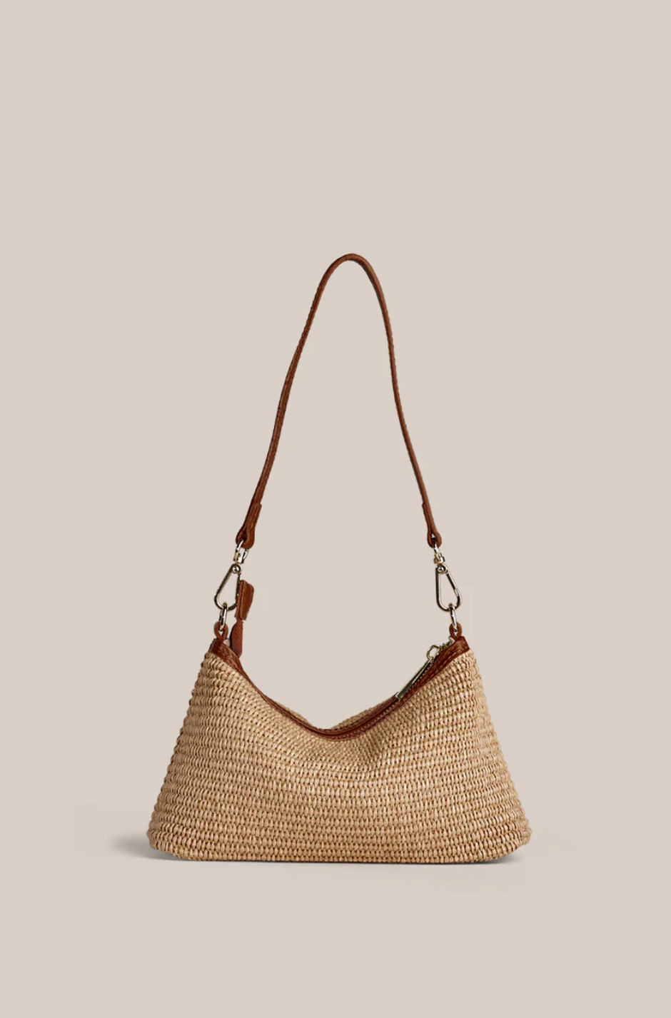 Vestirsi Ashley Tan Raffia Crossbody Bag