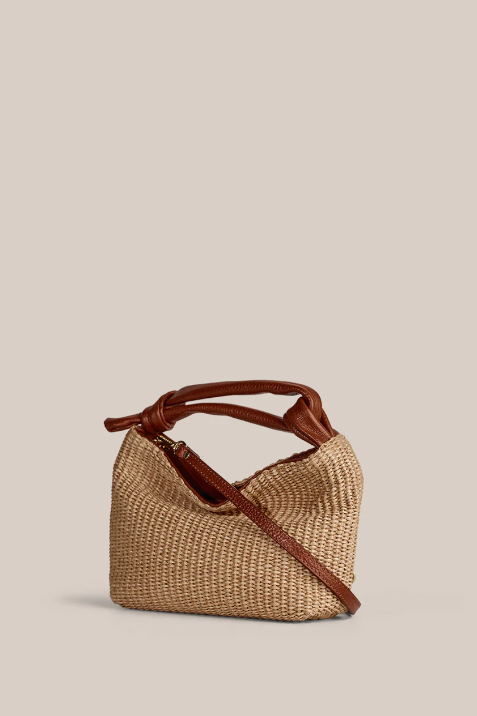 Vestirsi Jess Mini Tan Raffia Pouch
