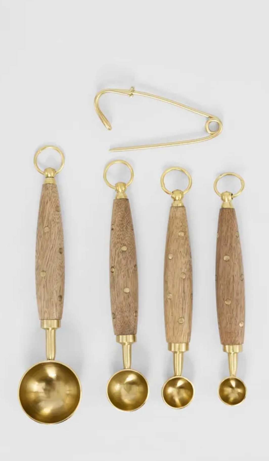 Wooden Handle Measuring Spoons set 4