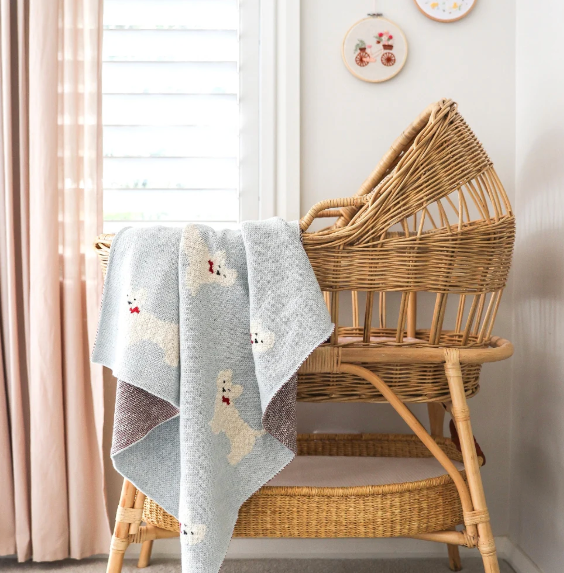 Alimrose Westie Puppy Baby Blanket