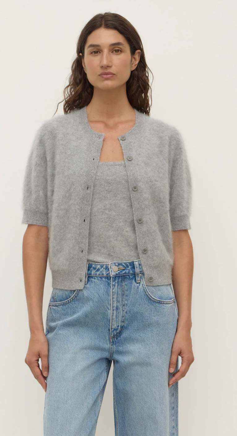 Assembly Label Carina Wool Short Sleeve Cardigan