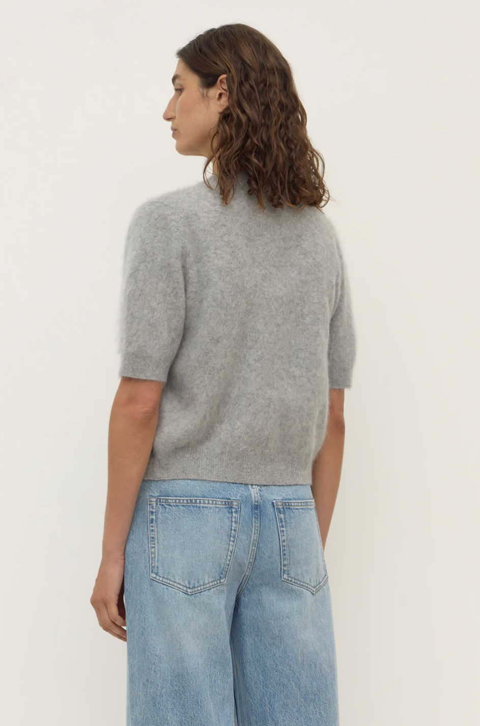 Assembly Label Carina Wool Short Sleeve Cardigan