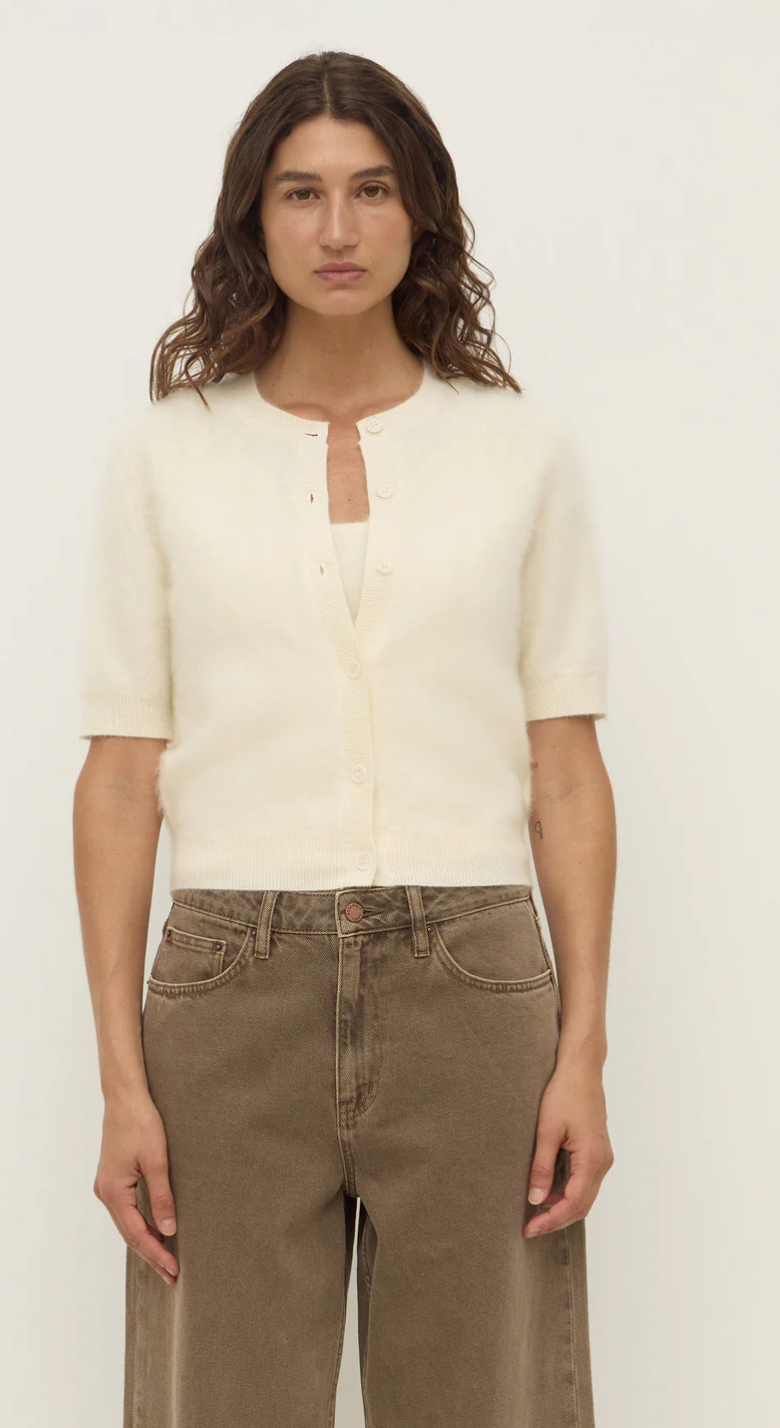 Assembly Label Carina Wool Short Sleeve Cardigan