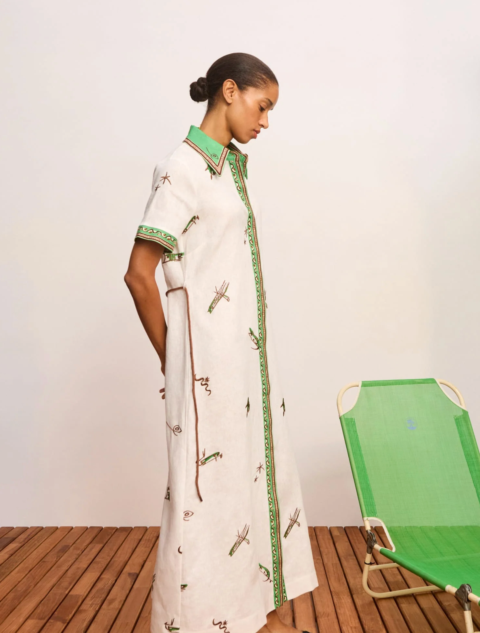 Alemais Wanda Embroidered Shirtdress