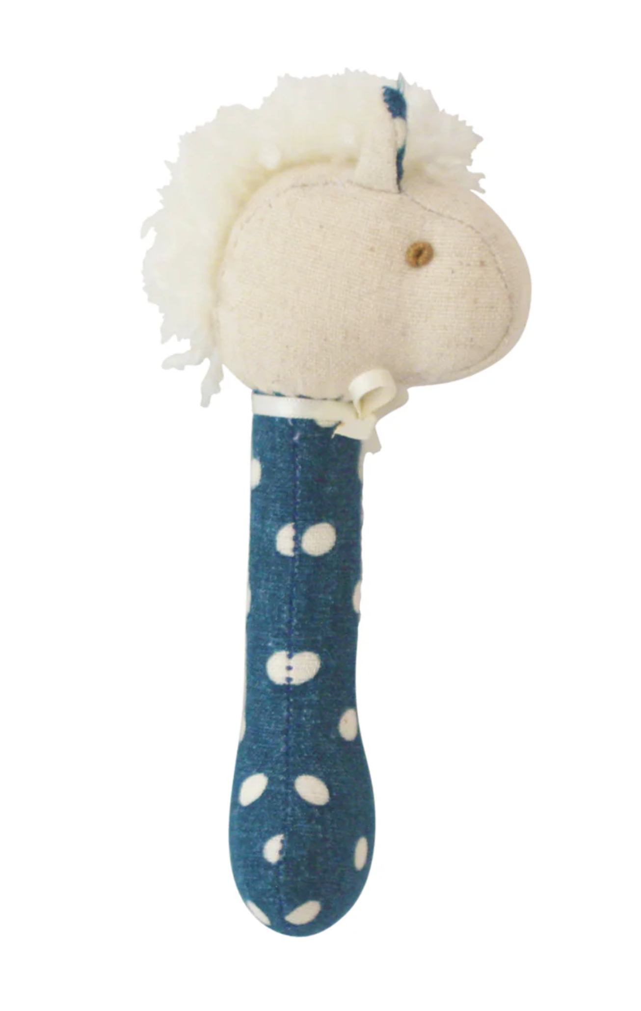 Alimrose Horse Stick Rattle Ocean Blue