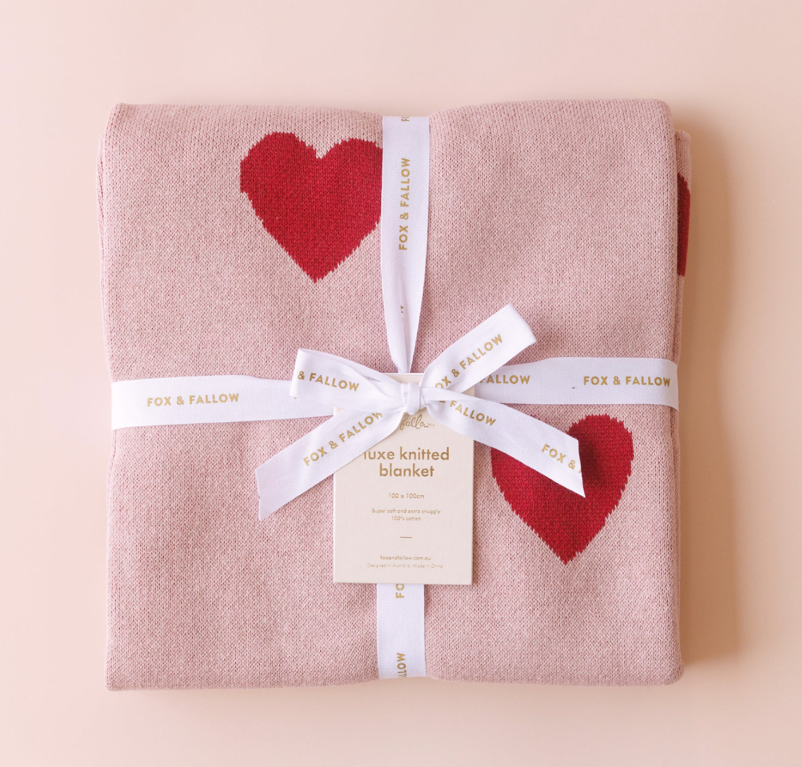 Fox & Fallow Little Hearts Blanket