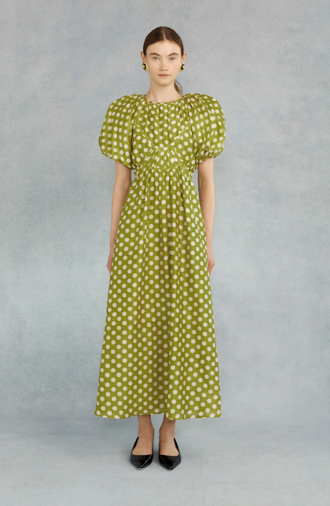 Lovaan Thea Midi Dress Pear Spot
