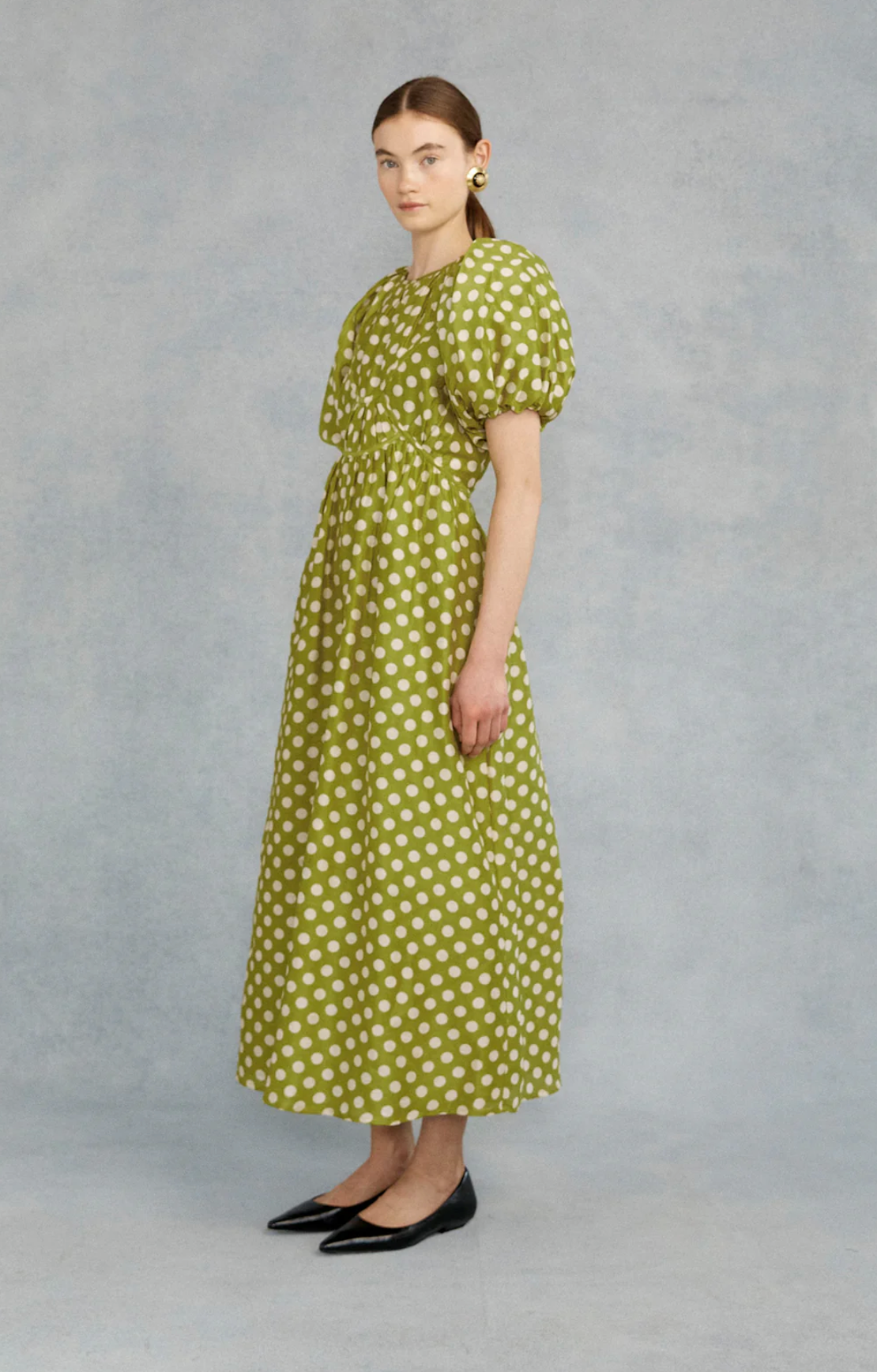 Lovaan Thea Midi Dress Pear Spot