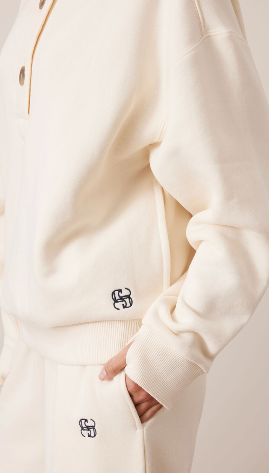 Ceres Life Marli Button Sweat