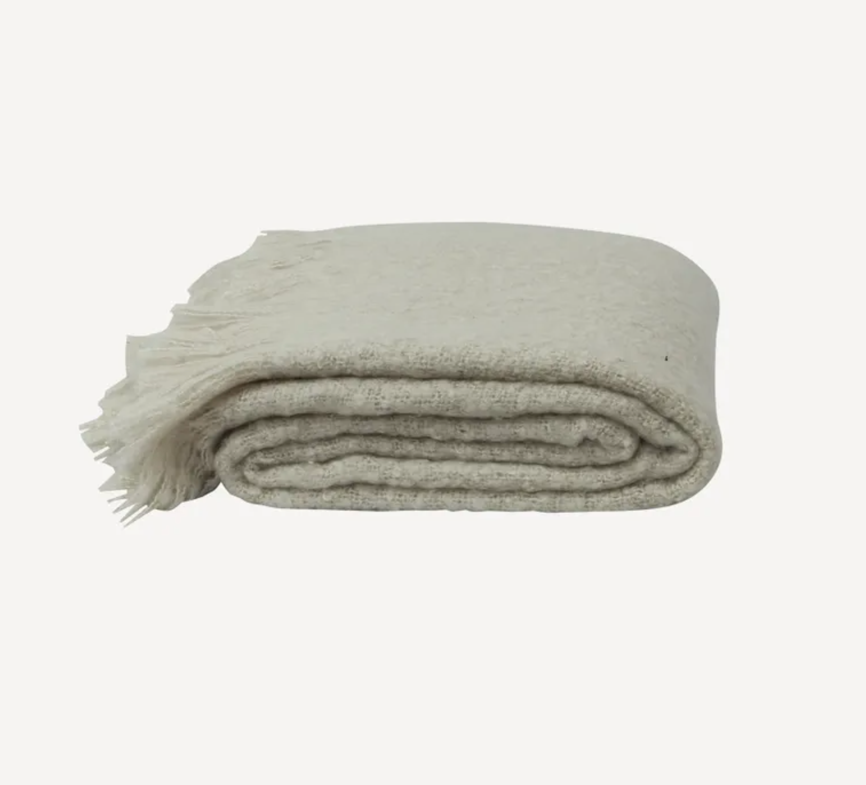 Tassel Throw Soft Grey