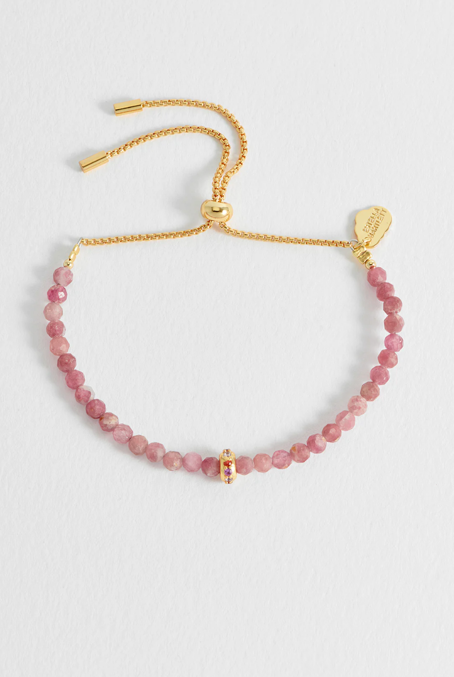 Amelia Bracelet Pink Tourmaline Cz Disc