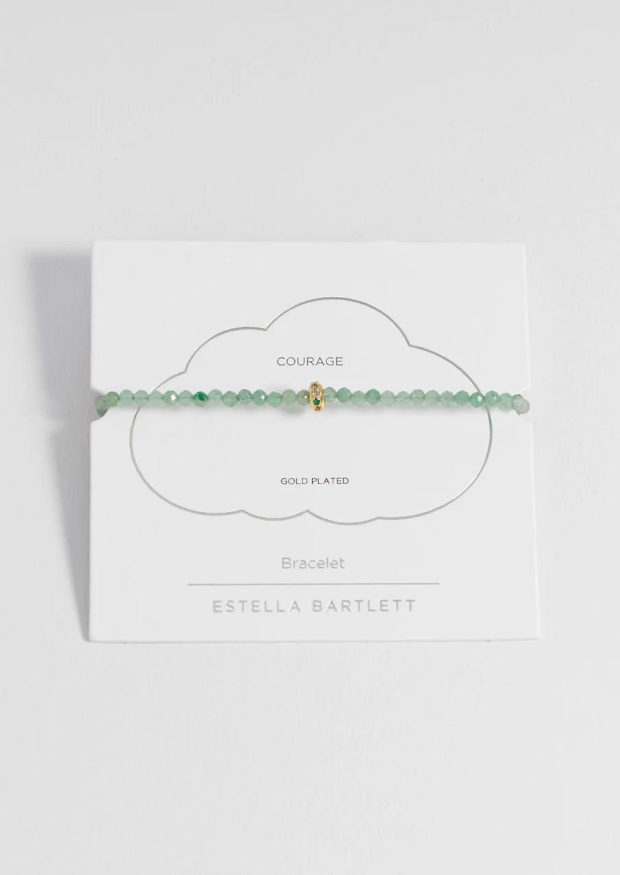 Estella Bartlett Amelia Bracelet Green Cz Disc