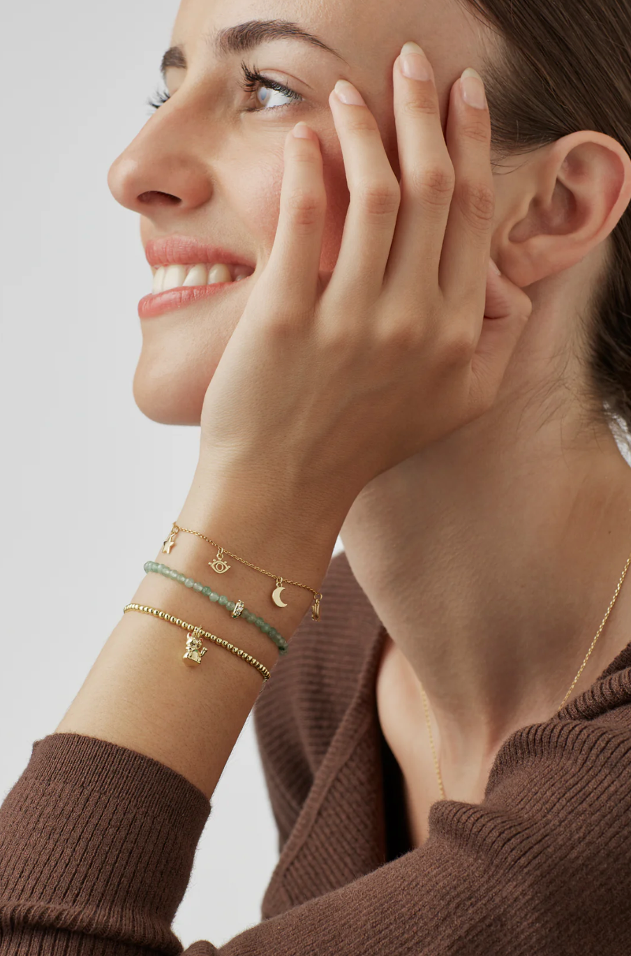 Estella Bartlett Amelia Bracelet Green Cz Disc