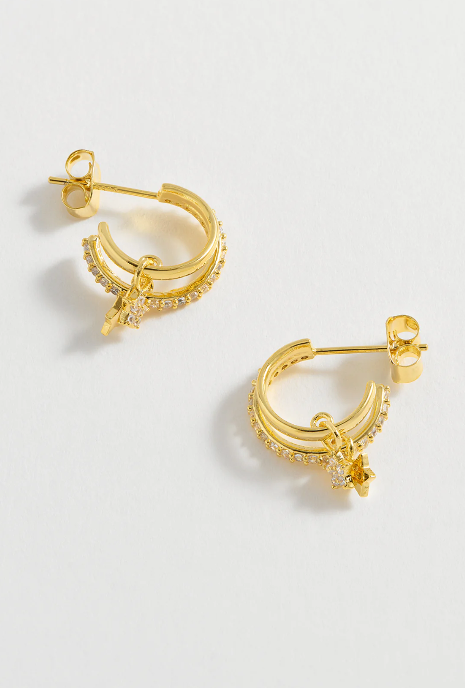 Estella Bartlett Duo Pave Star Hoops