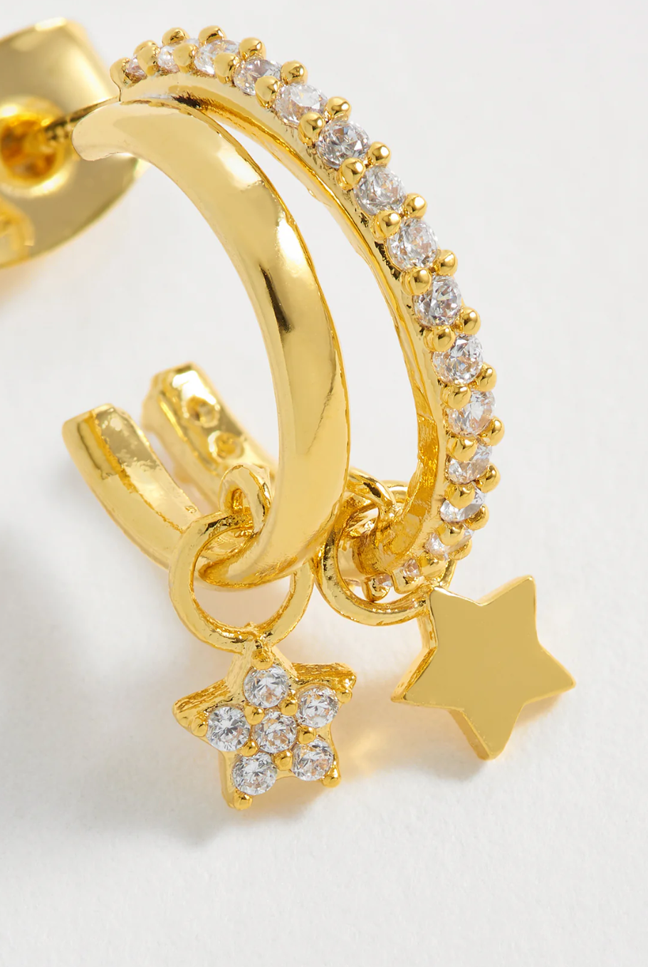 Estella Bartlett Duo Pave Star Hoops
