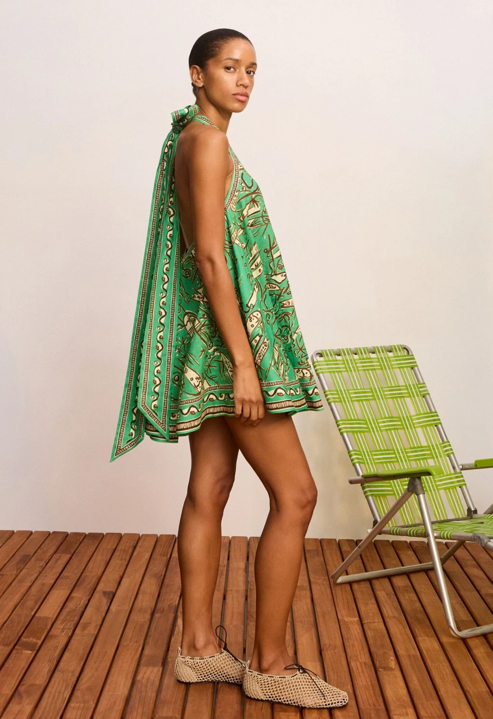 Alemais Fish Sticks Mini Dress