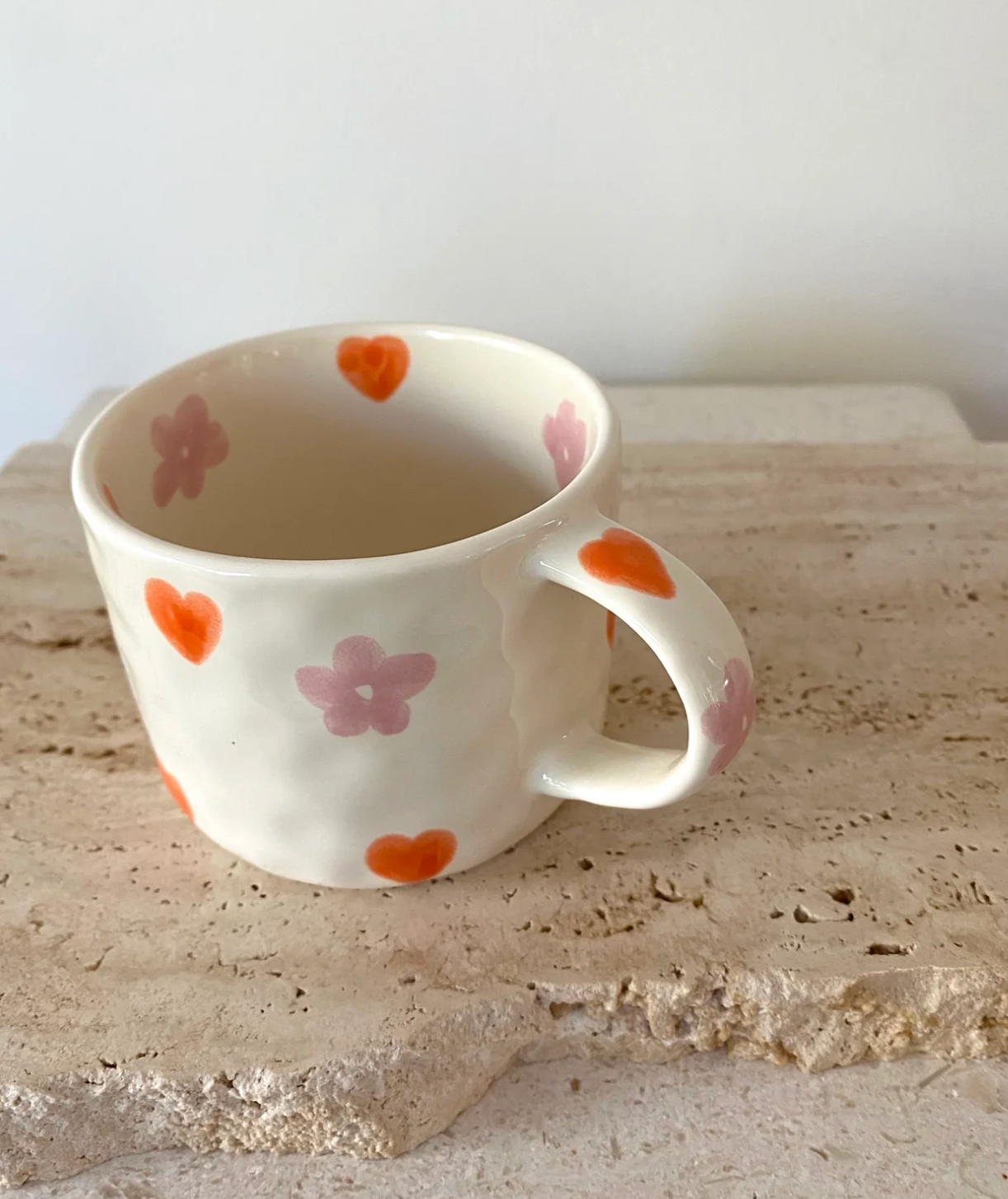 Hearts Hand Painted Mug