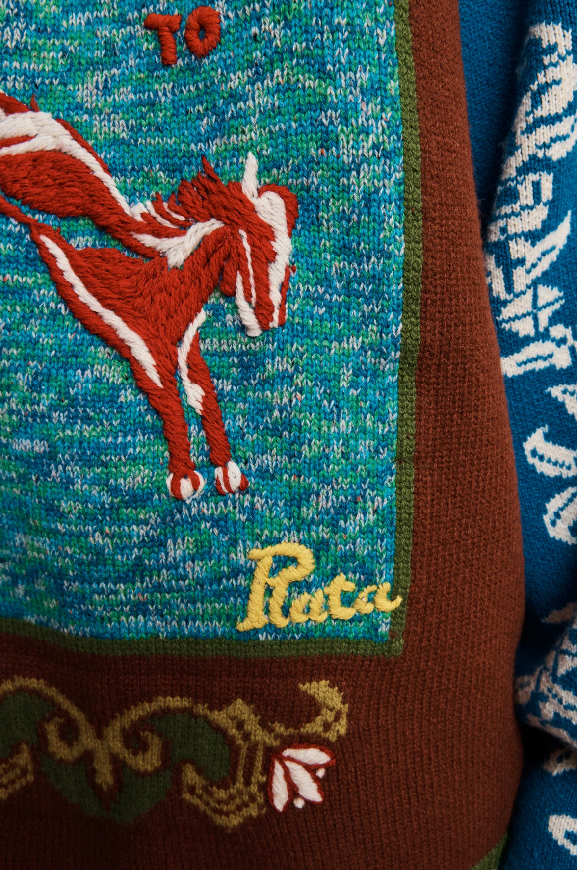 Alemais Lasso Patchwork Knit Sweater