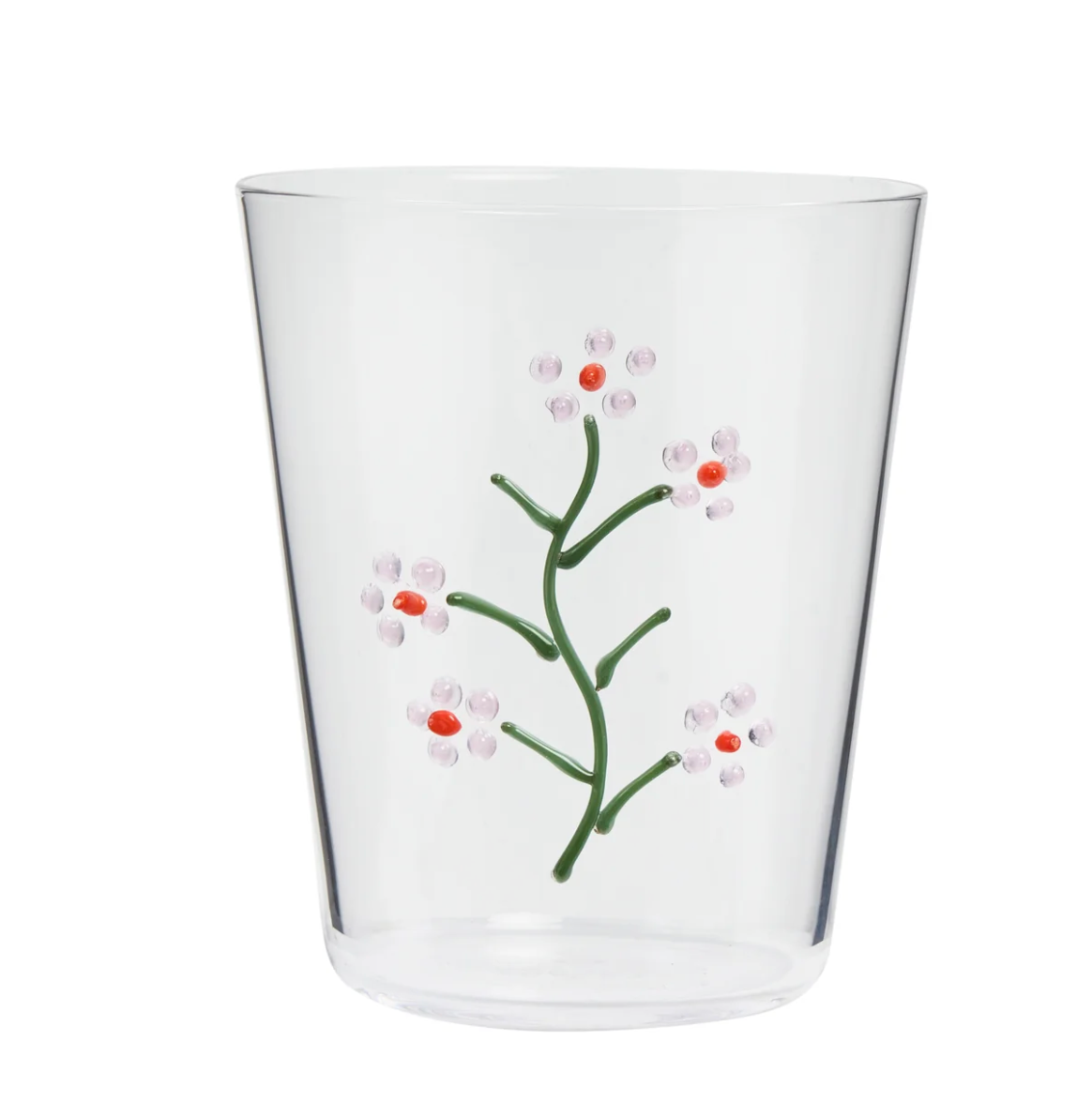 Glass Tumbler Wax Flower Botanical Icons