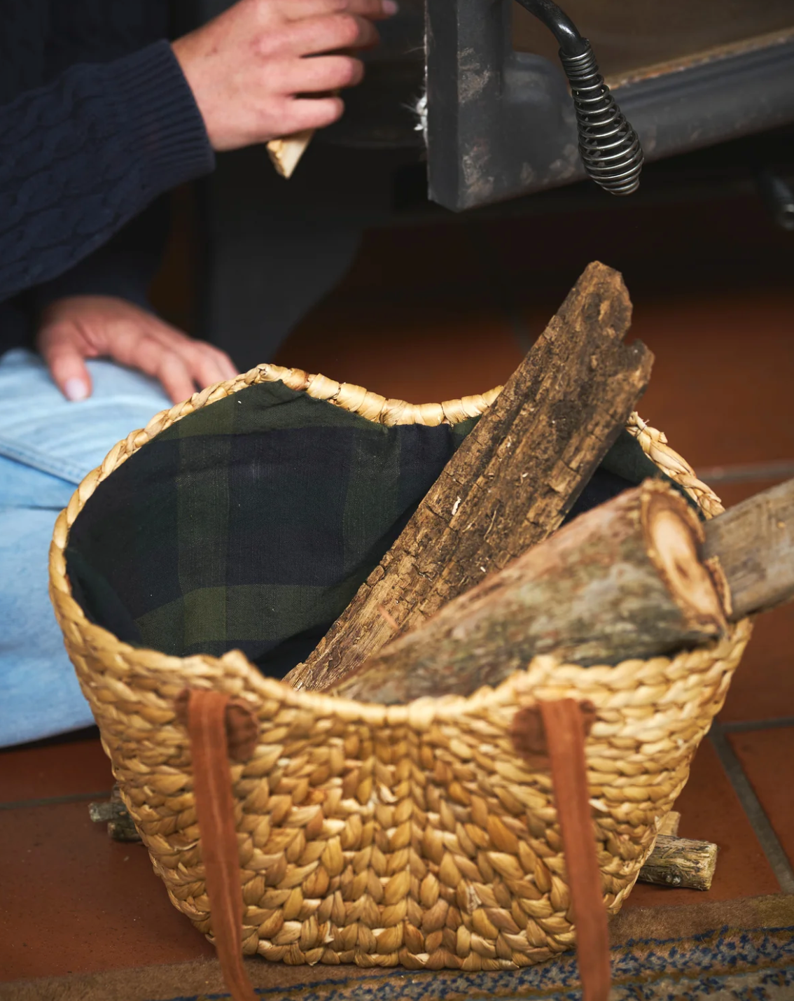 Market Lane Basket Tartan
